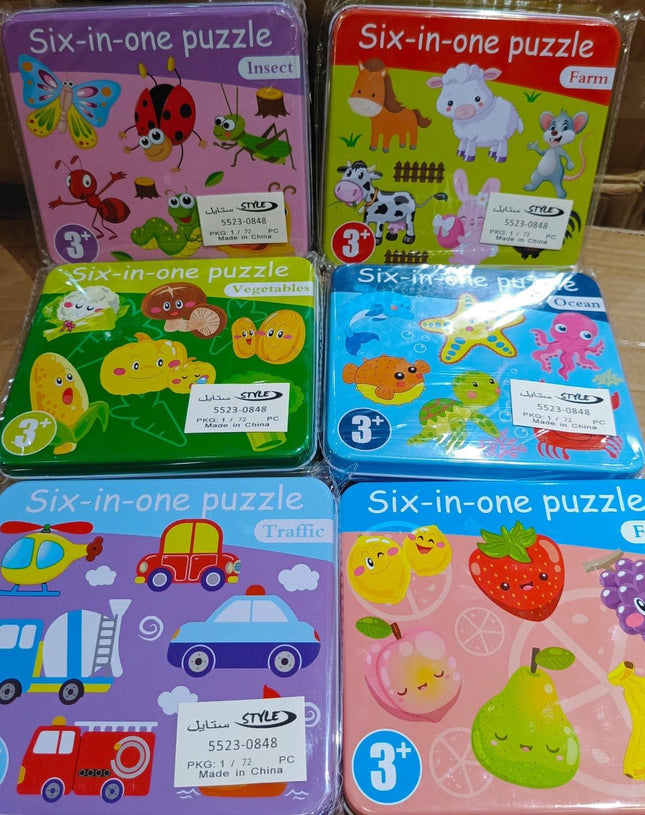 6 in 1 Best Combo of 5 Puzzles 1 Caterpillar Twister for Kids Random design will be send