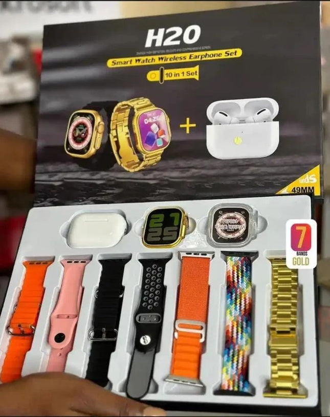 H20 Ultra Smartwatch 7In1 Ultra Smart Watch Plus Airpods pro 2