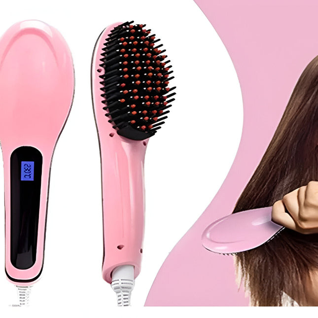 Digital Fast Brush Electric Hair Straightener