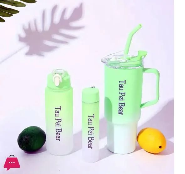Tumbler 3pcs bottle set with straw
