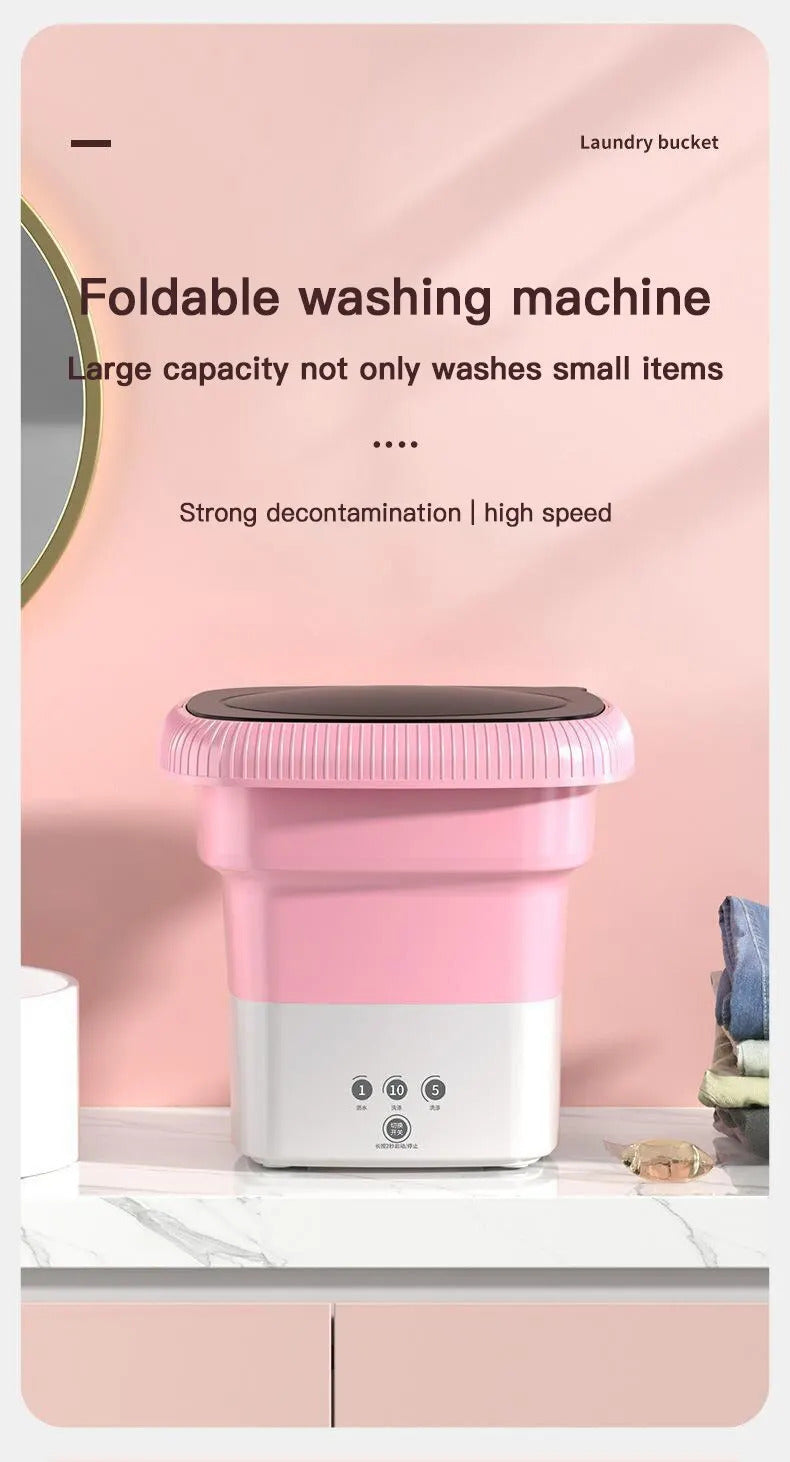 Portable Mini Folding Washing Machine Portable Mini Laundry Machine For Clothes Multi Color
