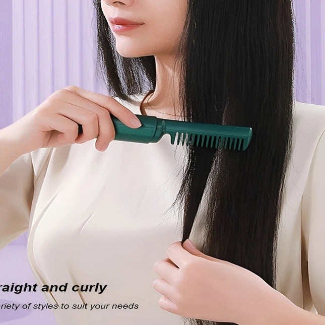 Cordless Comb Hair Straightener Brush Anti Scald 70Mins Long Battery Life USB Rechargeable Hot Comb Hair Straightener for Home Travel