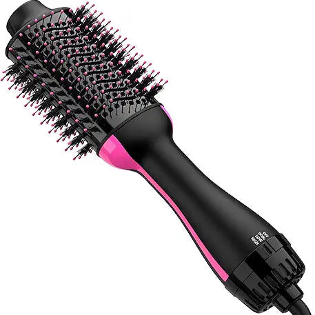 Hot Air Brush 3-in-1: Dry, straighten, and curl hair easily with this professional one-step salon styler