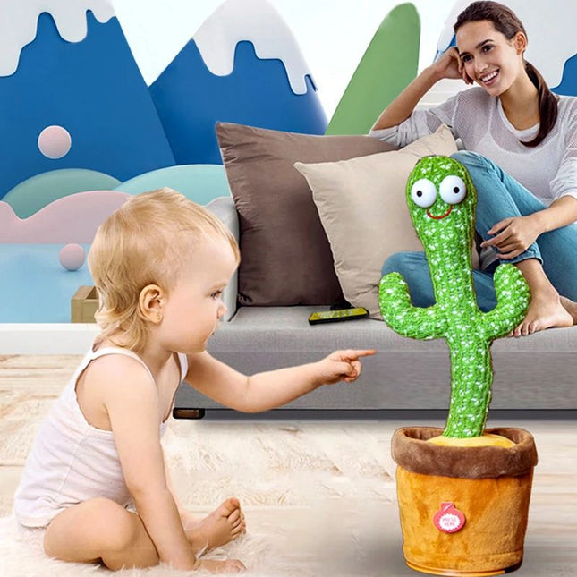 Dancing Cactus Toy Repeat Talking USB Charging Can Sing Record Cactus Bailarín Dansant Kids Education Toys discriotion