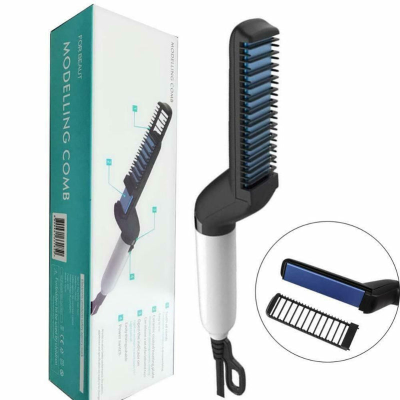 Hair Straightener For Men Multifunctional Comb Curling Electric Brush Beard Comb